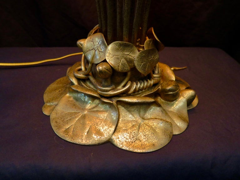 Art Nouveau Original Tiffany Studios Twelve Light Lily Lamp in Gold Doré