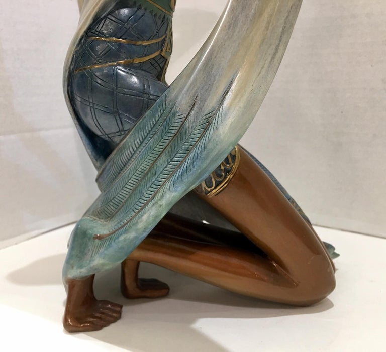 Original Ting Shao Kuang "Princess of Peacock" Polychrome Deco Style