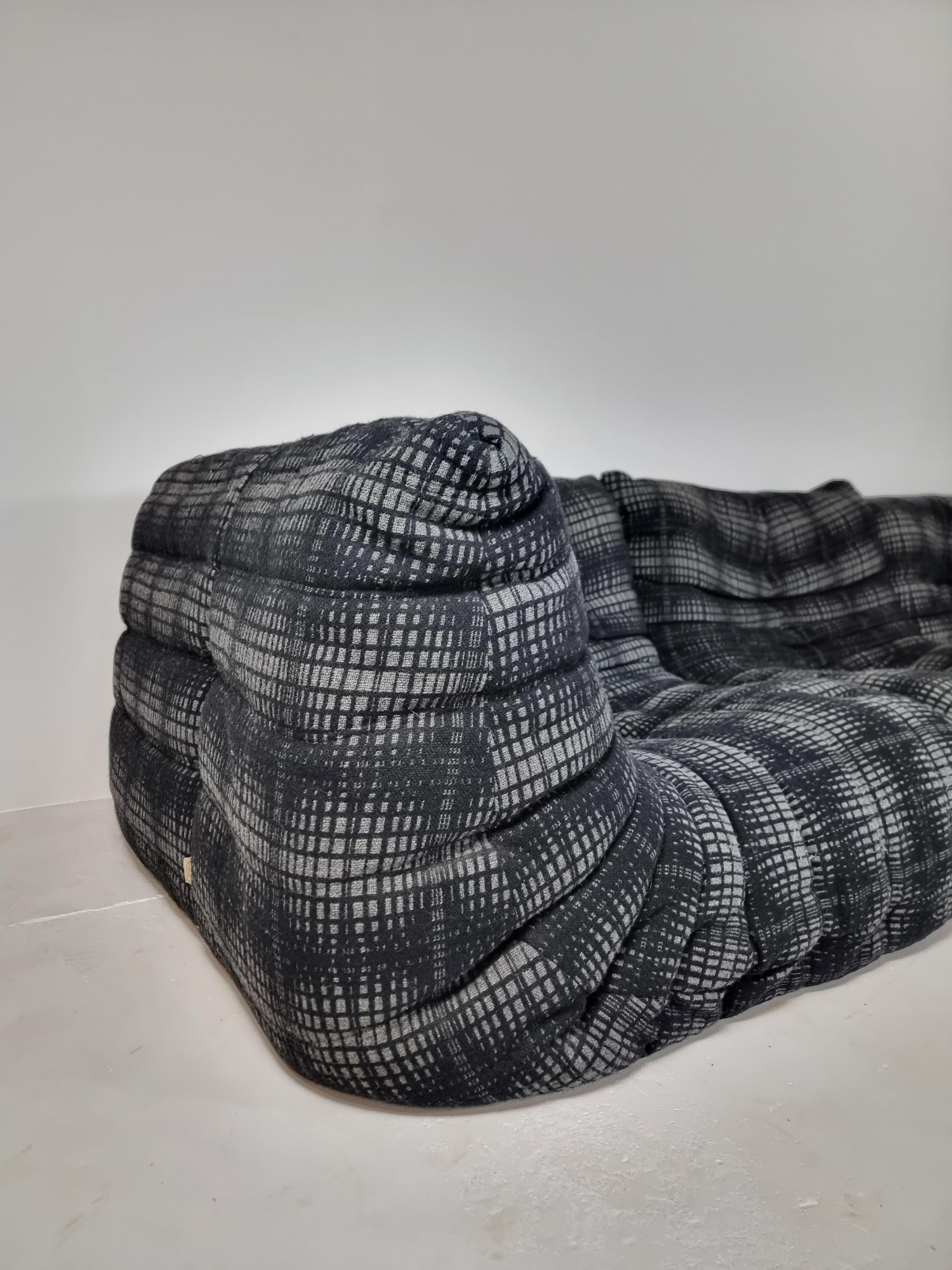 Wool Original Togo Ligne Roset Sofa, Michel Ducaroy, 1980 For Sale