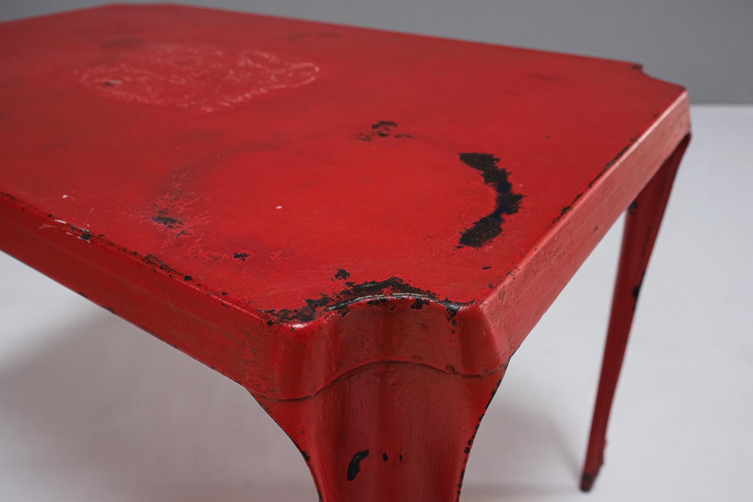 Original Tolix Garten-Esstisch von Xavier Pauchard, Frankreich, 1950er Jahre im Angebot 9