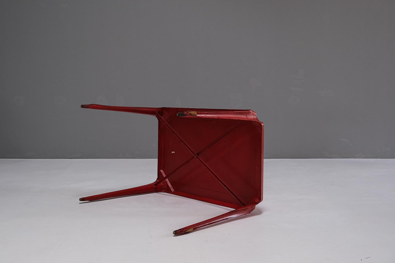 Original Tolix Garten-Esstisch von Xavier Pauchard, Frankreich, 1950er Jahre (Metall) im Angebot