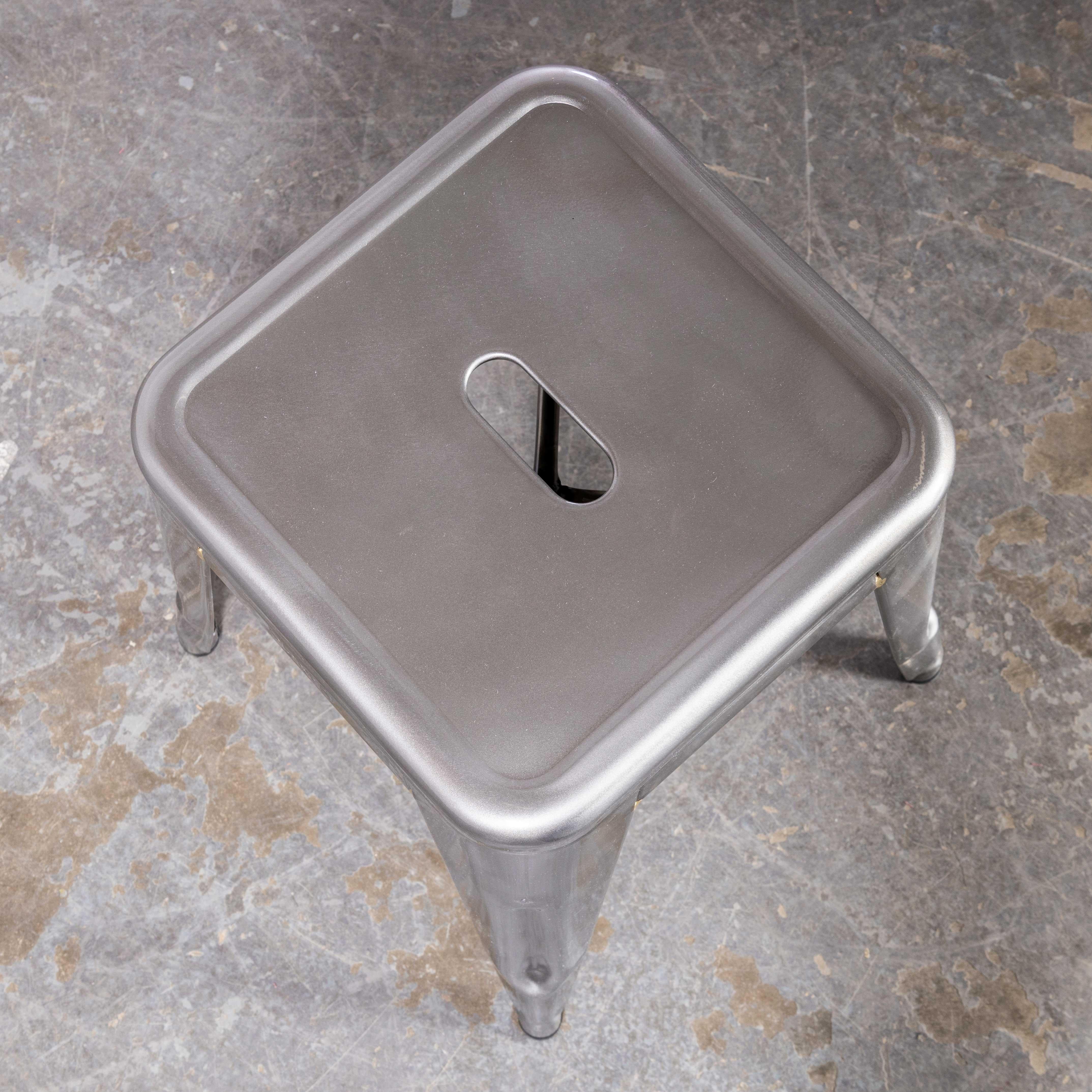 Sheet Metal Original Tolix H Stool Galvanised - Set Of Three