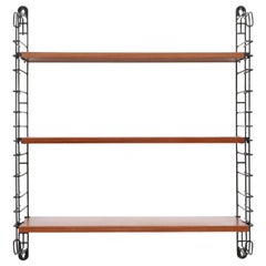 Original Tomado Industrial Teak Shelving with Deep Lower Shelf