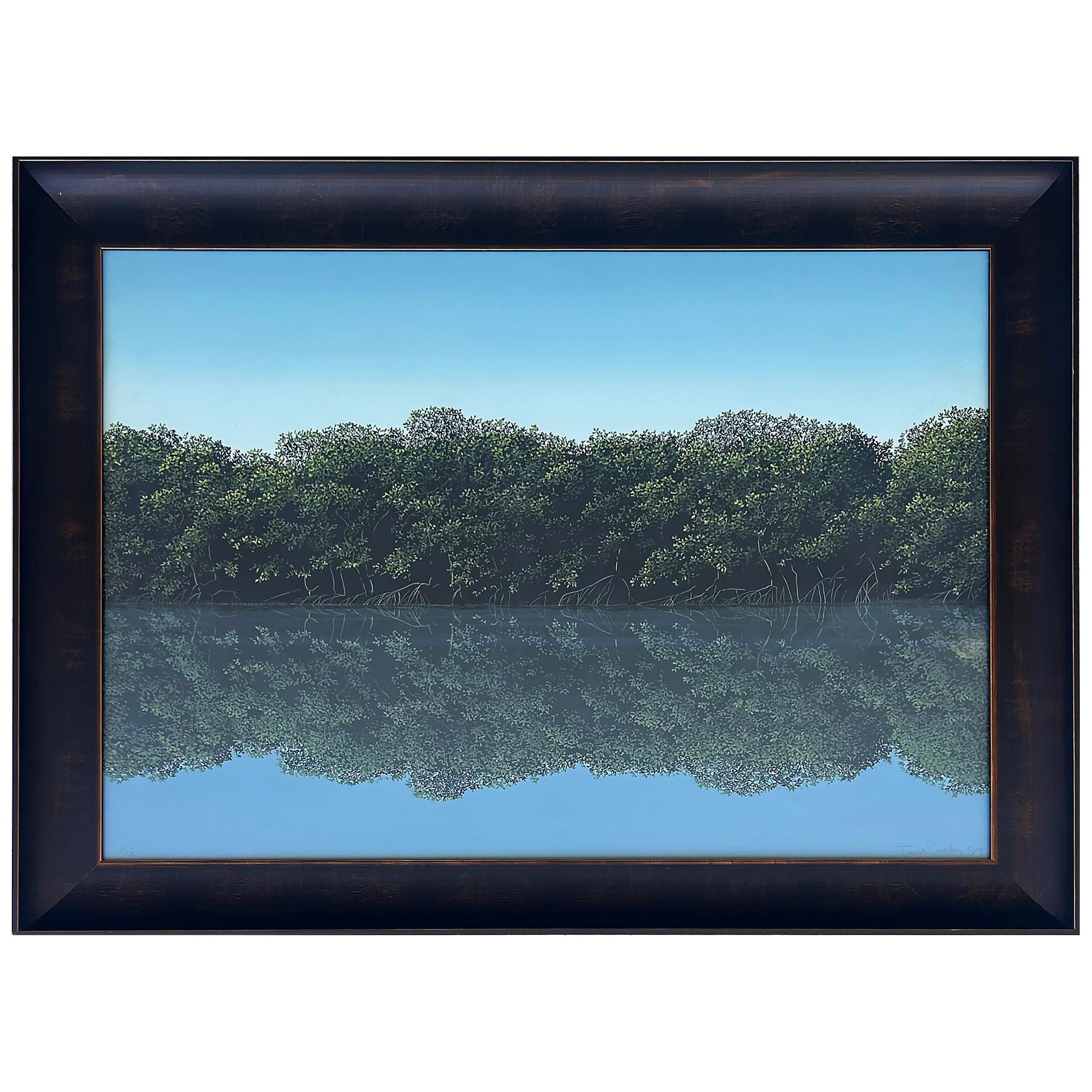 Lithographie originale de Tomas Sanchez "Orilla", signée, datée Epreuve d'artiste en vente