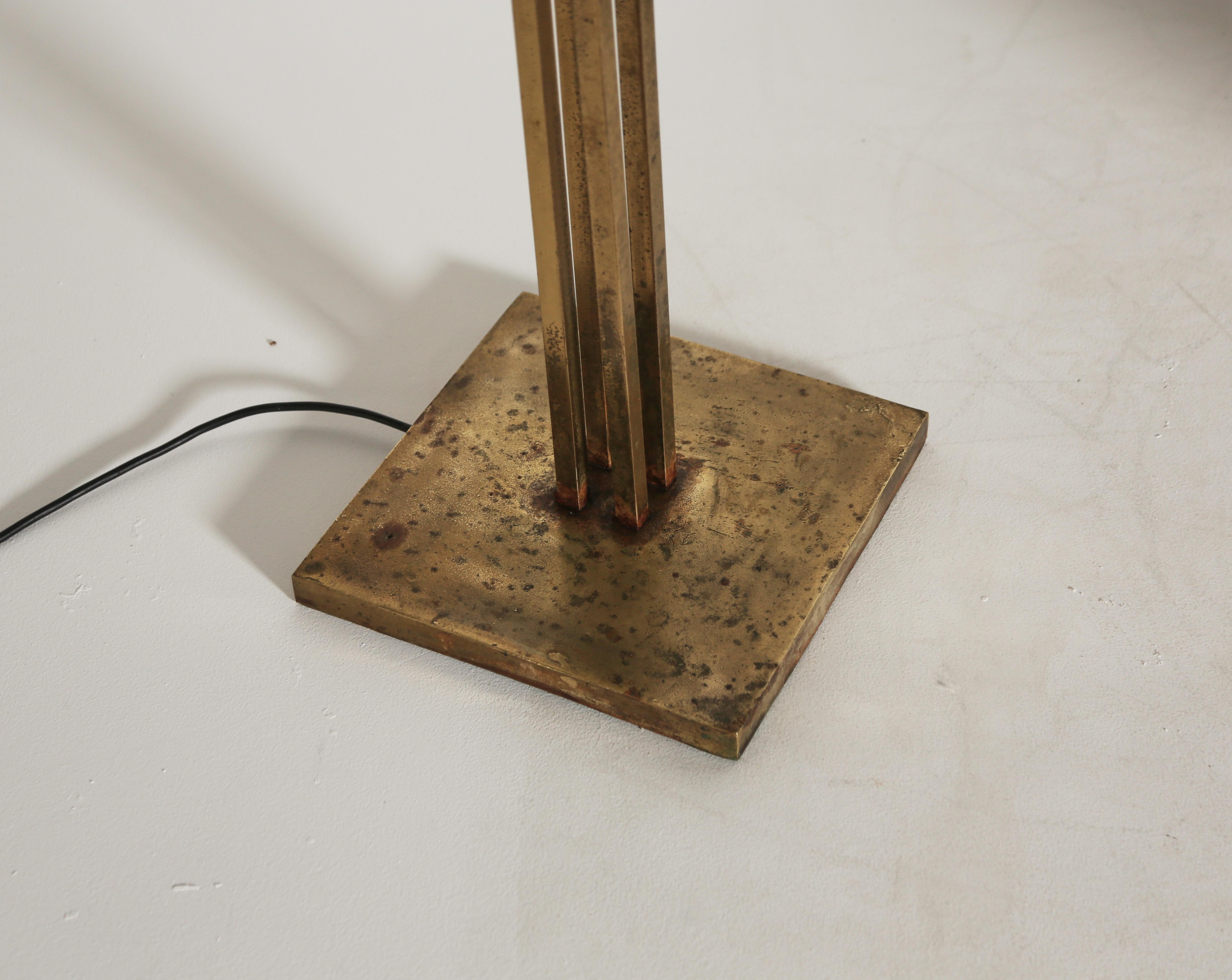 Lampadaire original en laiton Ginkgo de Tommaso Barbi, Italie, années 1970 en vente 10