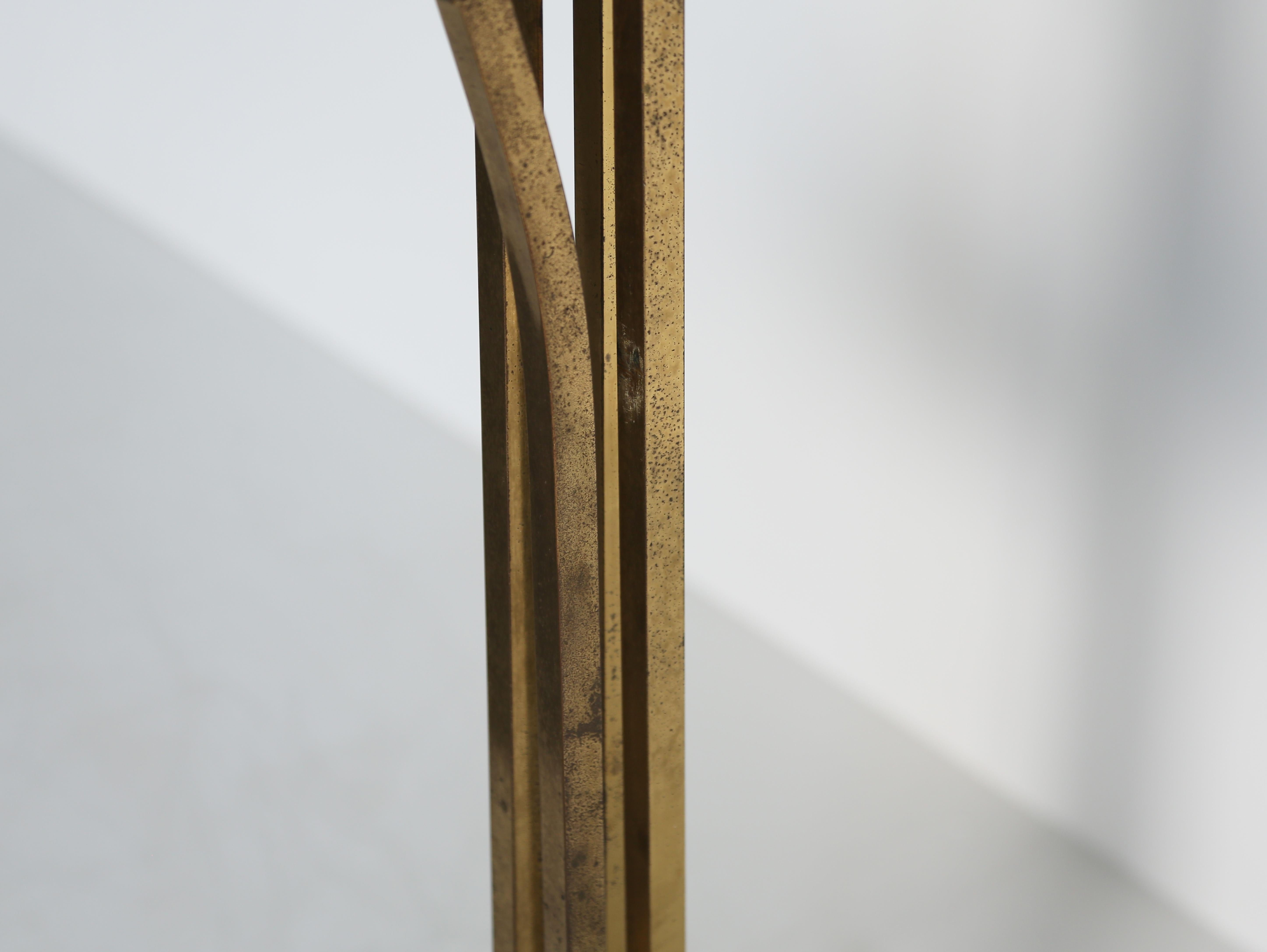 Lampadaire original en laiton Ginkgo de Tommaso Barbi, Italie, années 1970 en vente 12