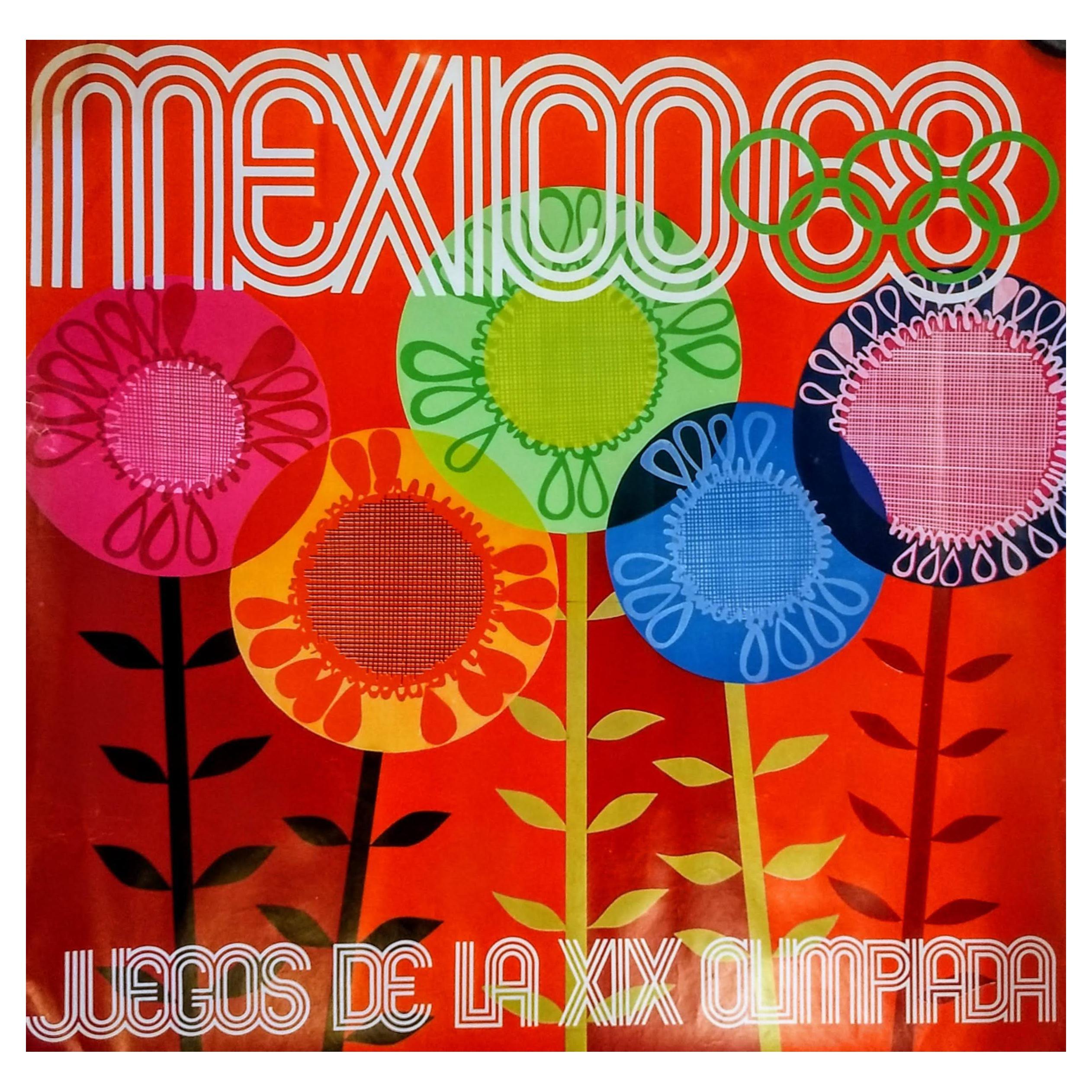 Original Tourism Posters Promoting Mexico 68 Olympic Games Bursting with Colors