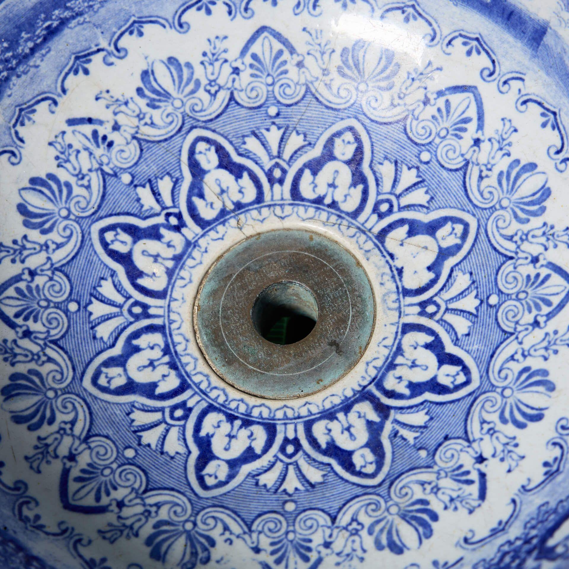 Transferencia original impresa Lavabo de cuenco antiguo Victoriano en venta