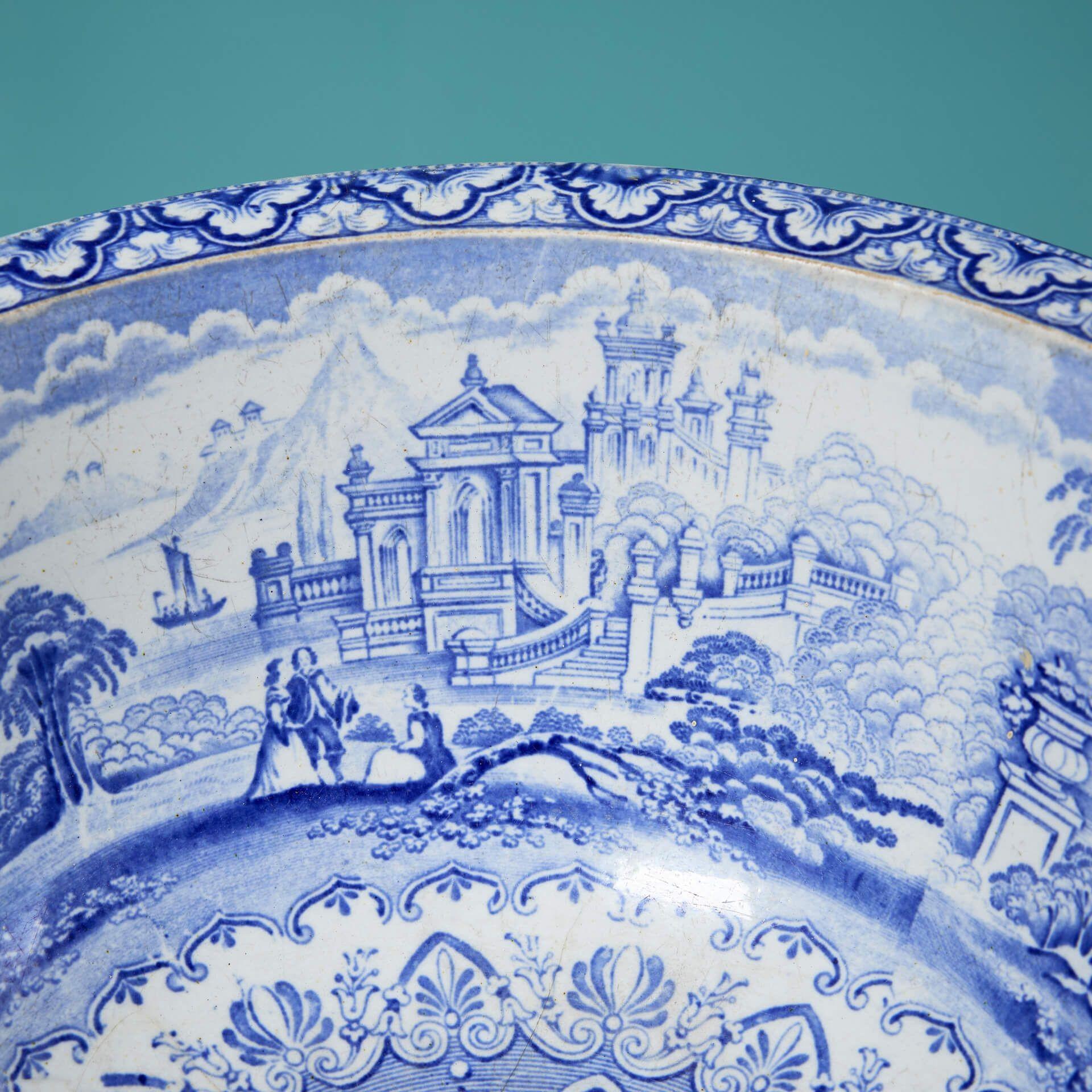 Transferencia original impresa Lavabo de cuenco antiguo Inglés en venta