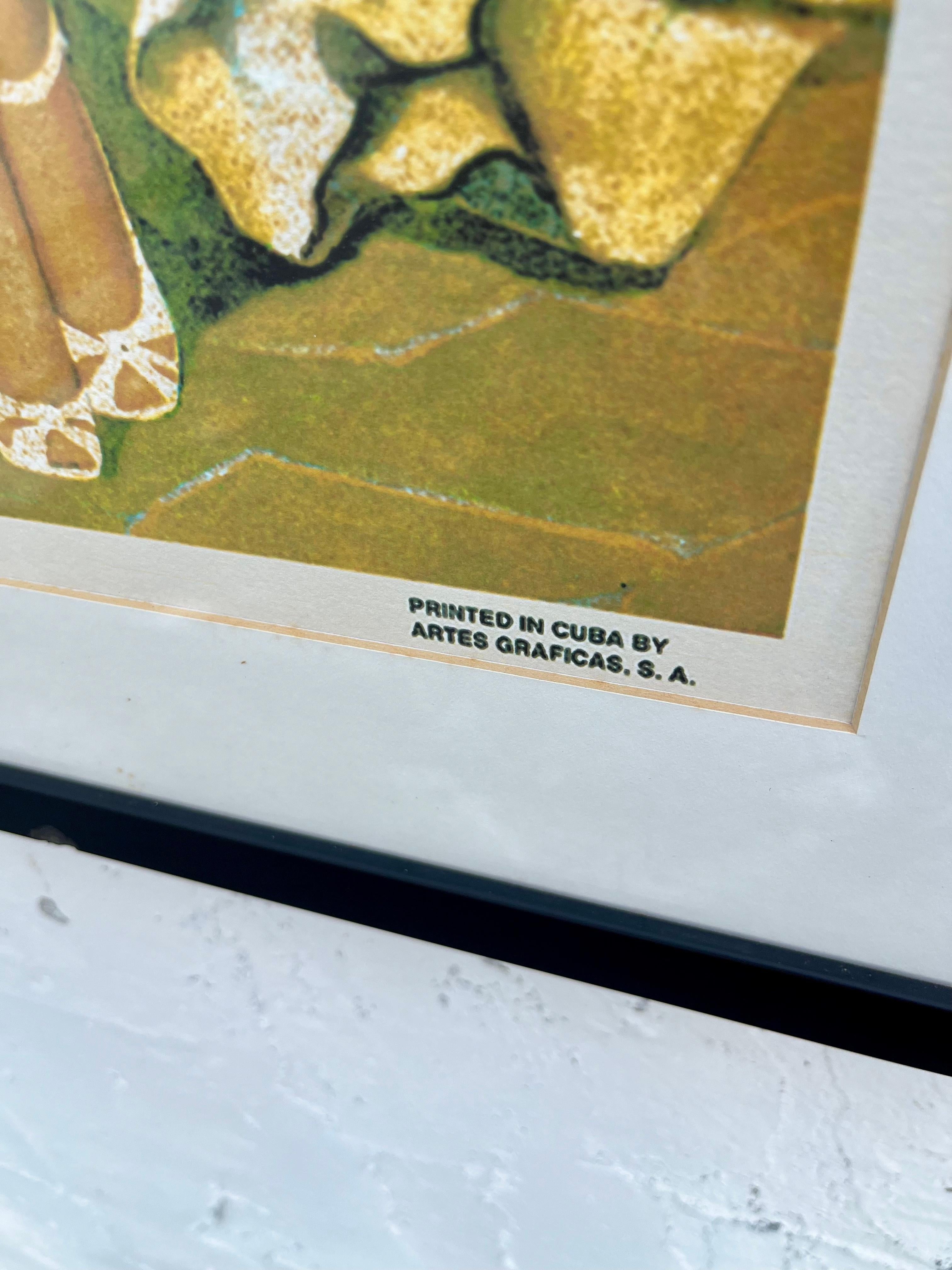Poster di viaggio originale Cuba- Paradiso dei Tropici. Incorniciato. Circa anni '50 in vendita 2