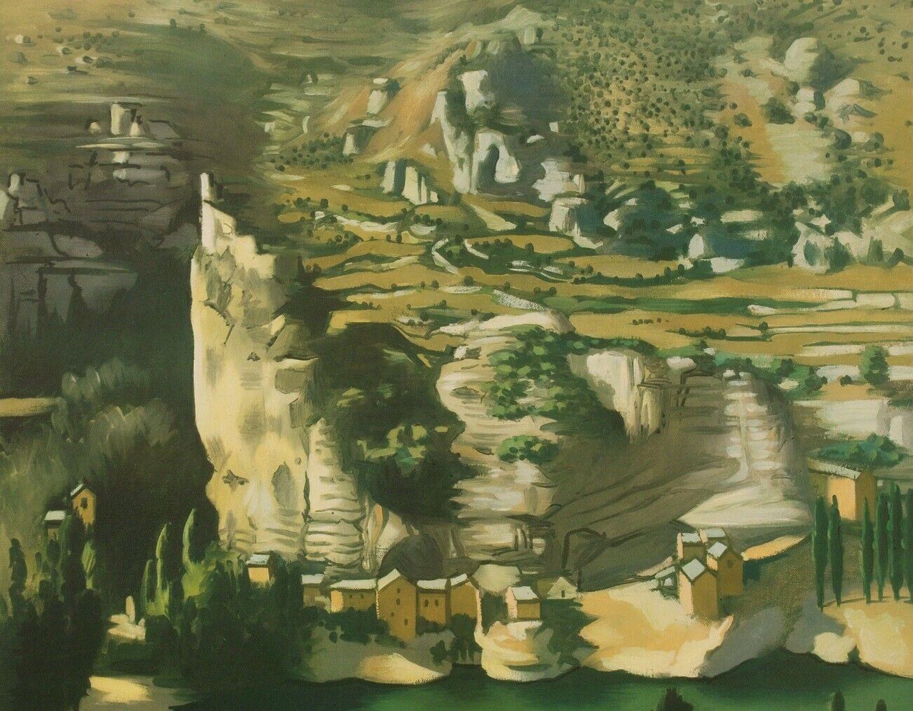 Affiche de voyage originale - Rouhner-Provence - Paysage Tarn Gorges, 1951 Bon état - En vente à SAINT-OUEN-SUR-SEINE, FR