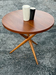 Original Tripod Table By T.H.Robsjohn-Gibbings Walnut 1953 Classic