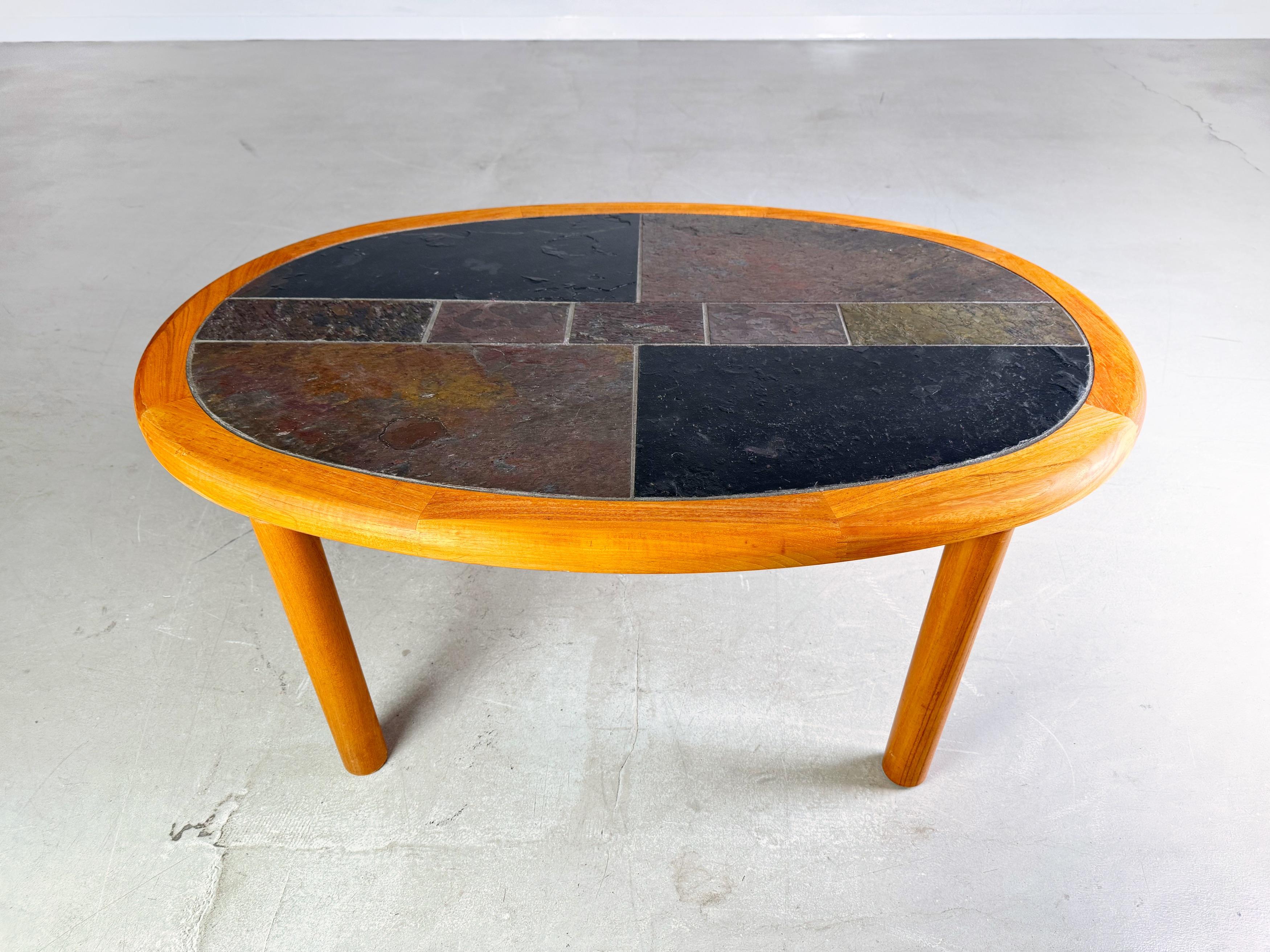 Original mesa de centro Tue Poulsen Mid Century Cerámica de teca Haslev Aceitado en venta