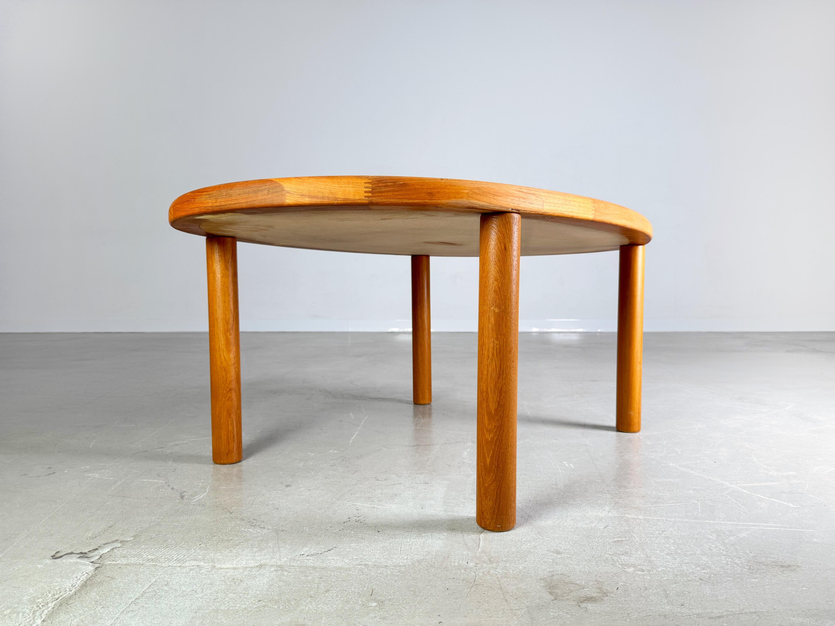 Original mesa de centro Tue Poulsen Mid Century Cerámica de teca Haslev finales del siglo XX en venta