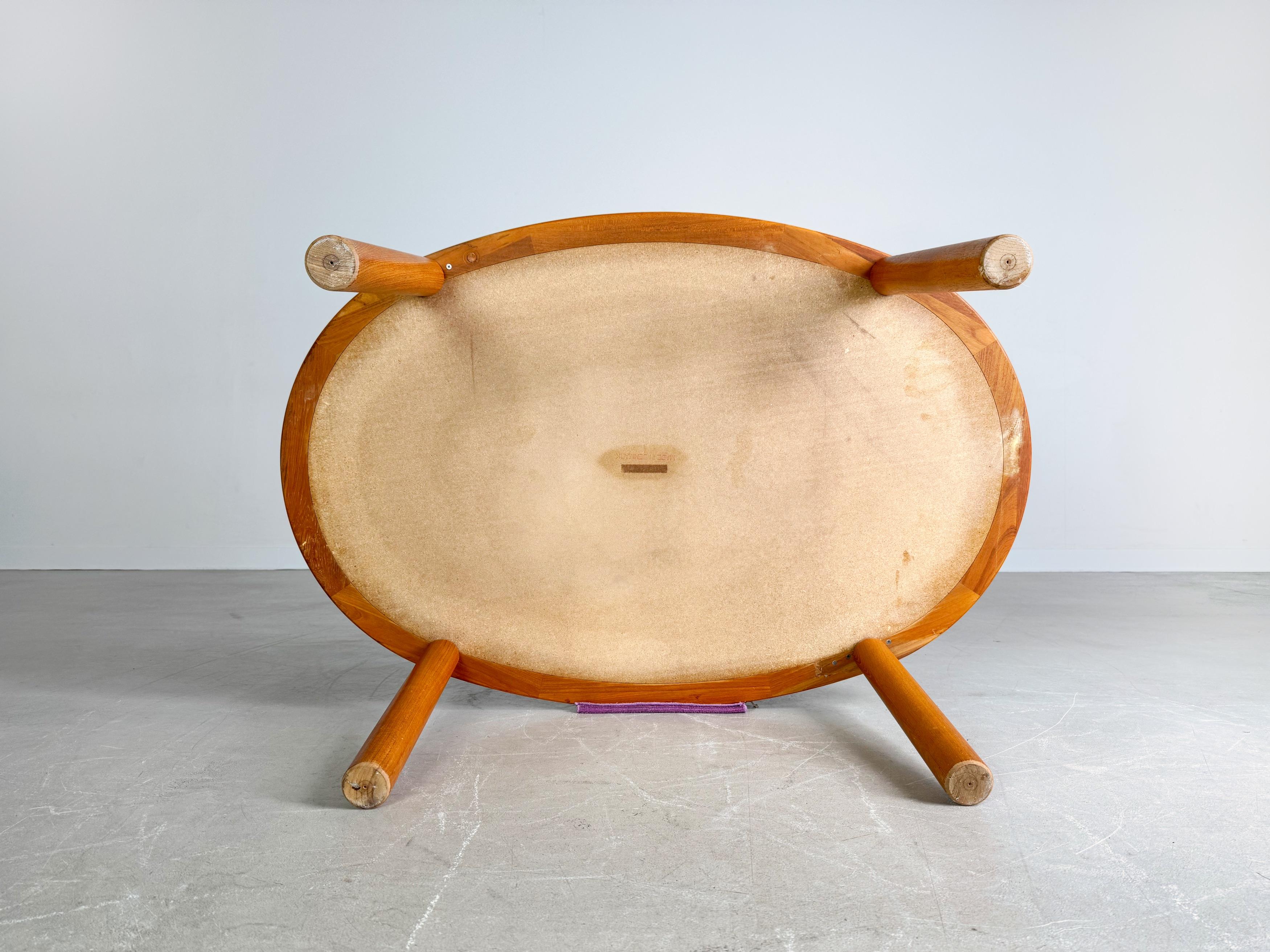Original mesa de centro Tue Poulsen Mid Century Cerámica de teca Haslev en venta 1