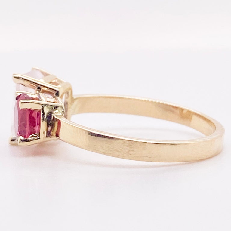 For Sale:  Original Two Stone Ring, Rose Quartz/Pink Tourmaline, Five Star Jewelry Design 2
