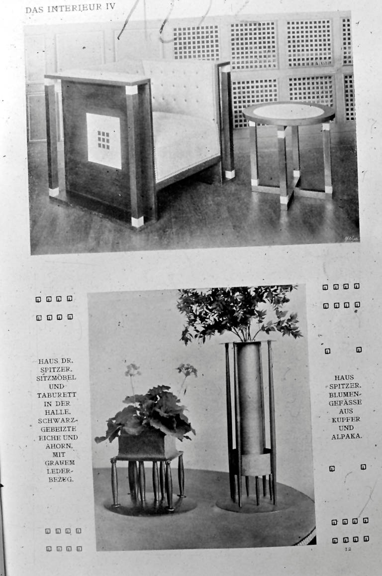 20th Century Original, Unique Josef Hoffmann Wiener Werkstätte Oak-Maple Chest from 1901