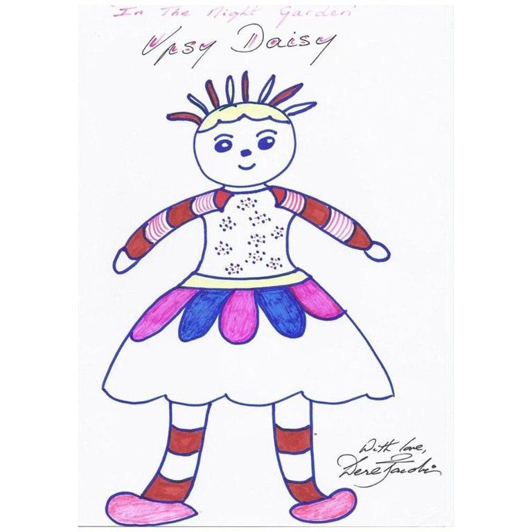 En el jardín nocturno Dibujo firmado por Derek Jacobi en Bueno estado para la venta en Jersey, GB