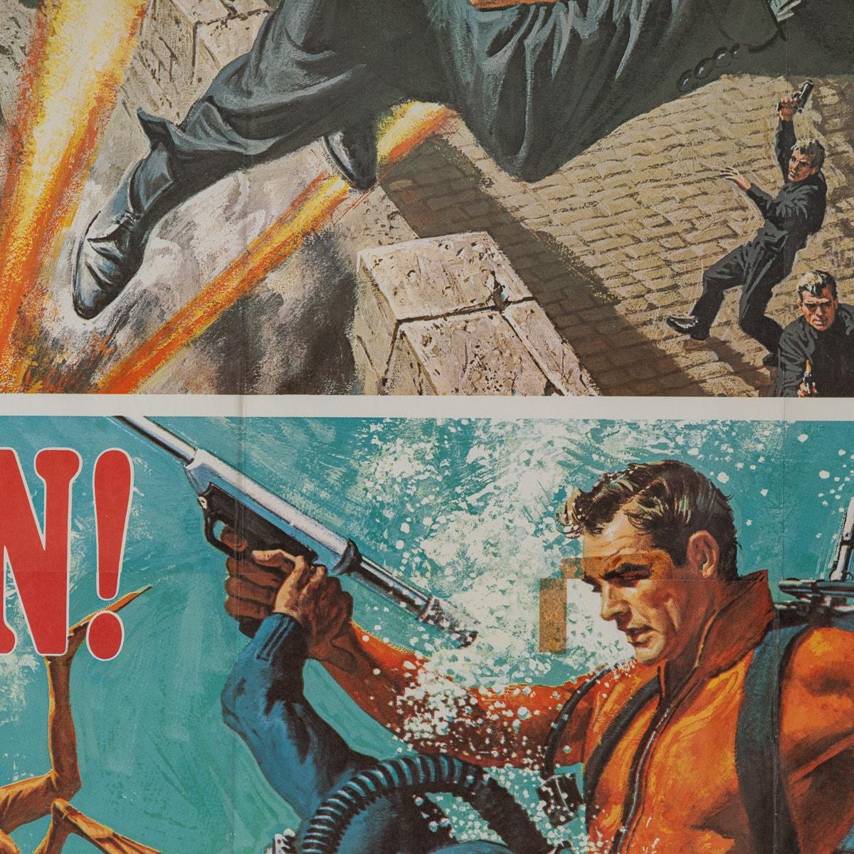 20th Century Original U.S James Bond 007 'Thunderball' Poster c.1965 For Sale