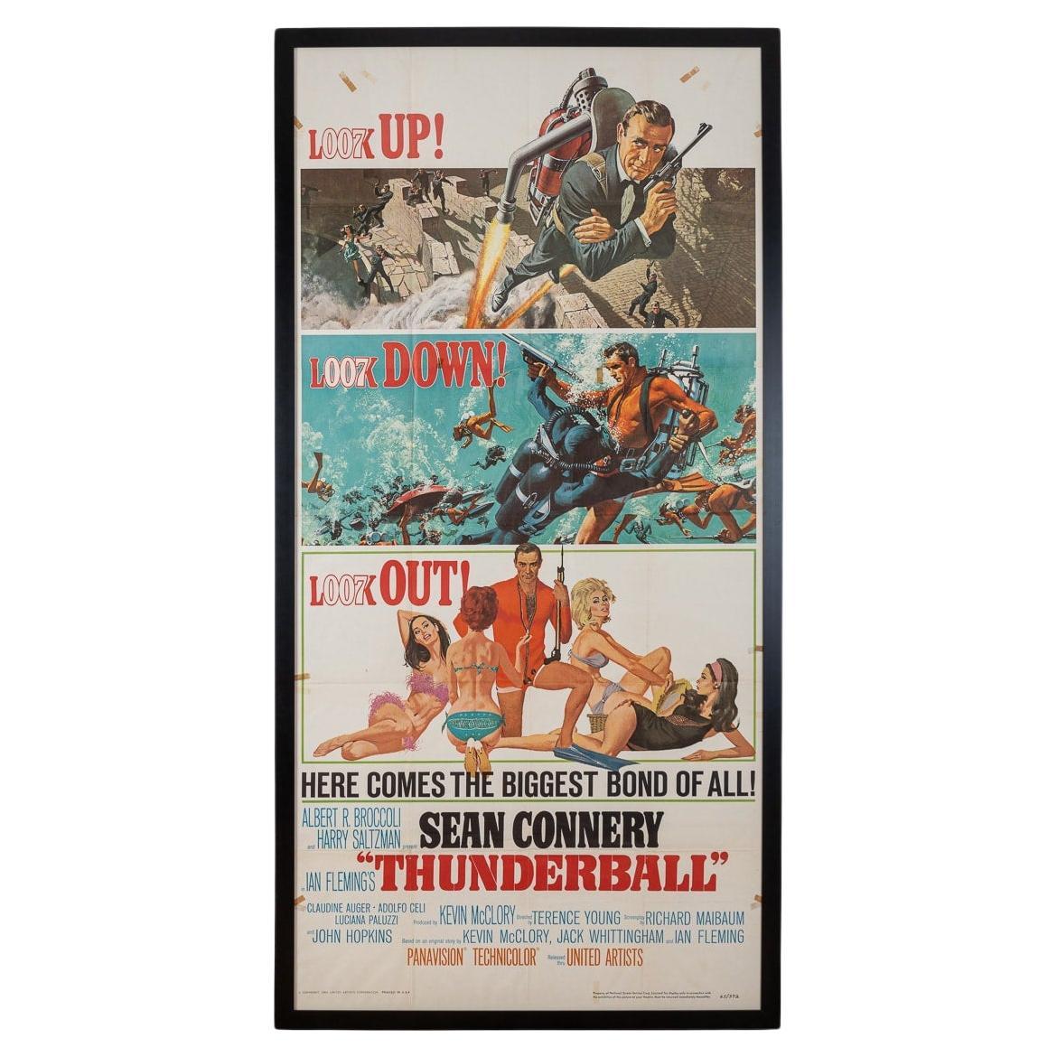 Poster originale statunitense di James Bond 007 "Thunderball", 1965 ca.