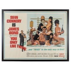 Vintage Original U.S Release James Bond 007 'You Only Live Twice' Subway C Poster c.1967