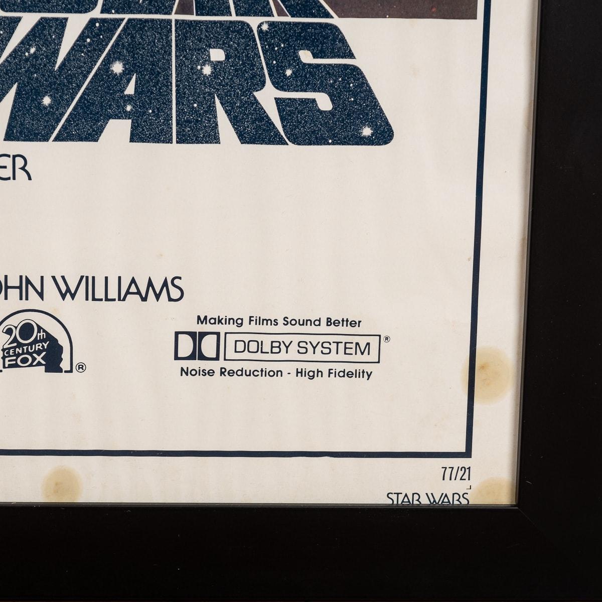 Original U.S. Release Star Wars 'A New Hope' Style A Poster 77/21 c.1977 For Sale 7