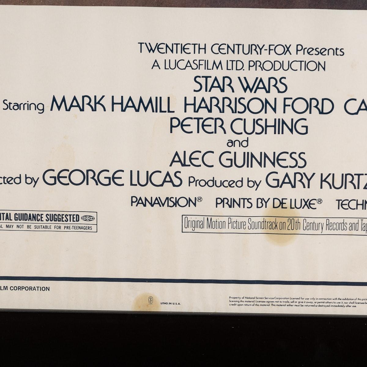 Original U.S. release Star Wars „A New Hope“-Poster im Stil von „A New Hope“, 77/21, ca. 1977, Original im Angebot 9