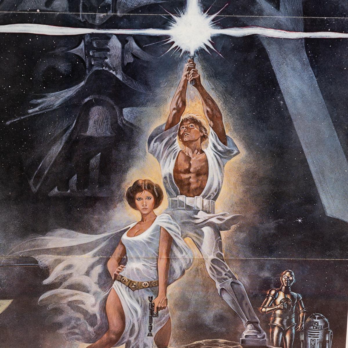 Late 20th Century Original U.S. Release Star Wars 'A New Hope' Style A Poster 77/21 c.1977 For Sale