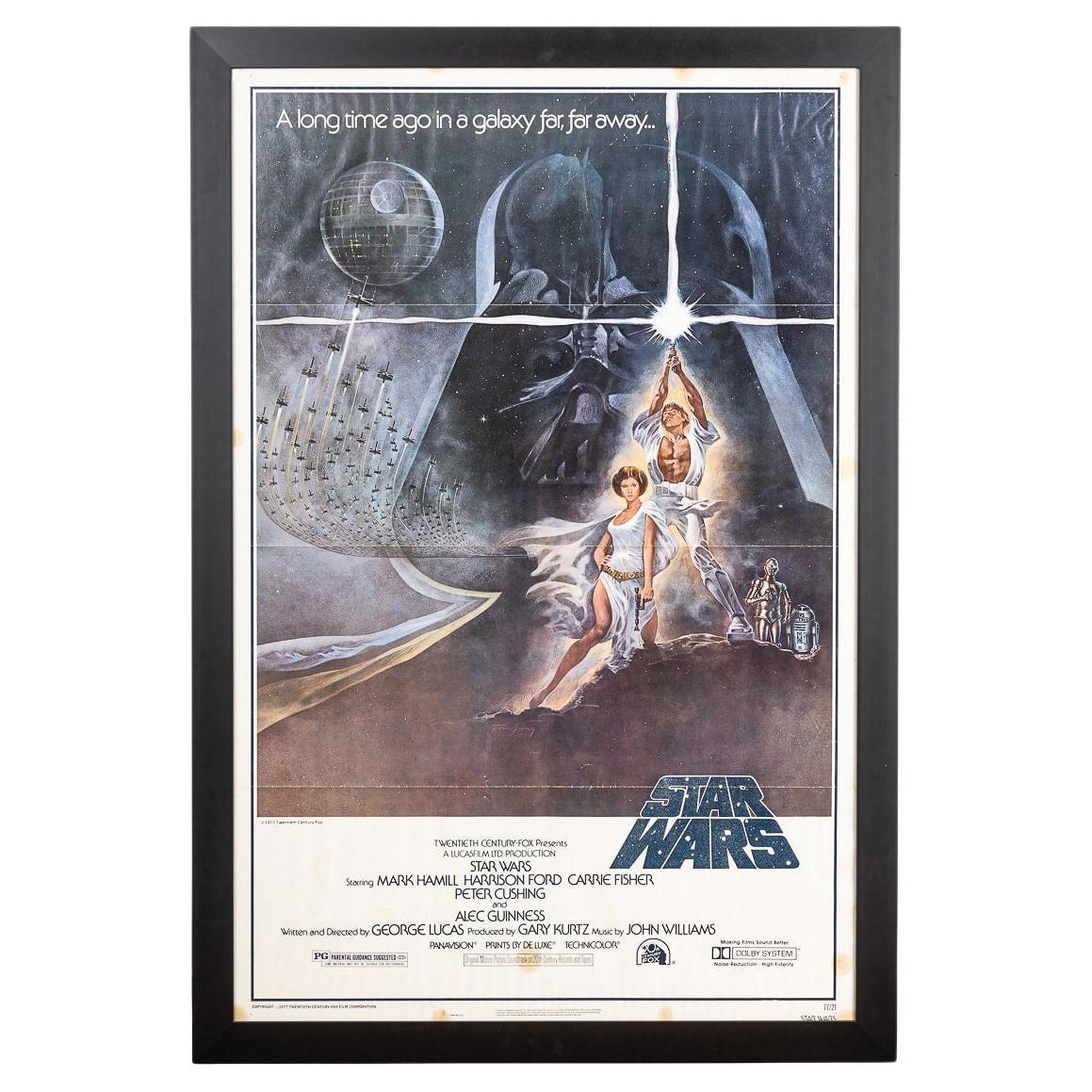 Affiche originale de sortie aux États-Unis de Star Wars « A New Hope » style A Poster 77/21 vers 1977