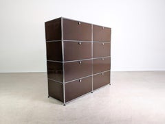 Original USM Haller Aktenschrank 2x4 braun Vintage Regal Kommode