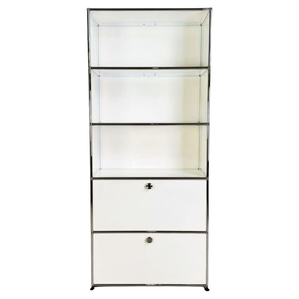 Original USM Haller Büroschrank Bücherregal reinweiß Design