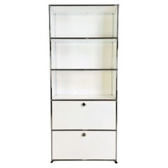 Original USM Haller Büroschrank Bücherregal reinweiß Design