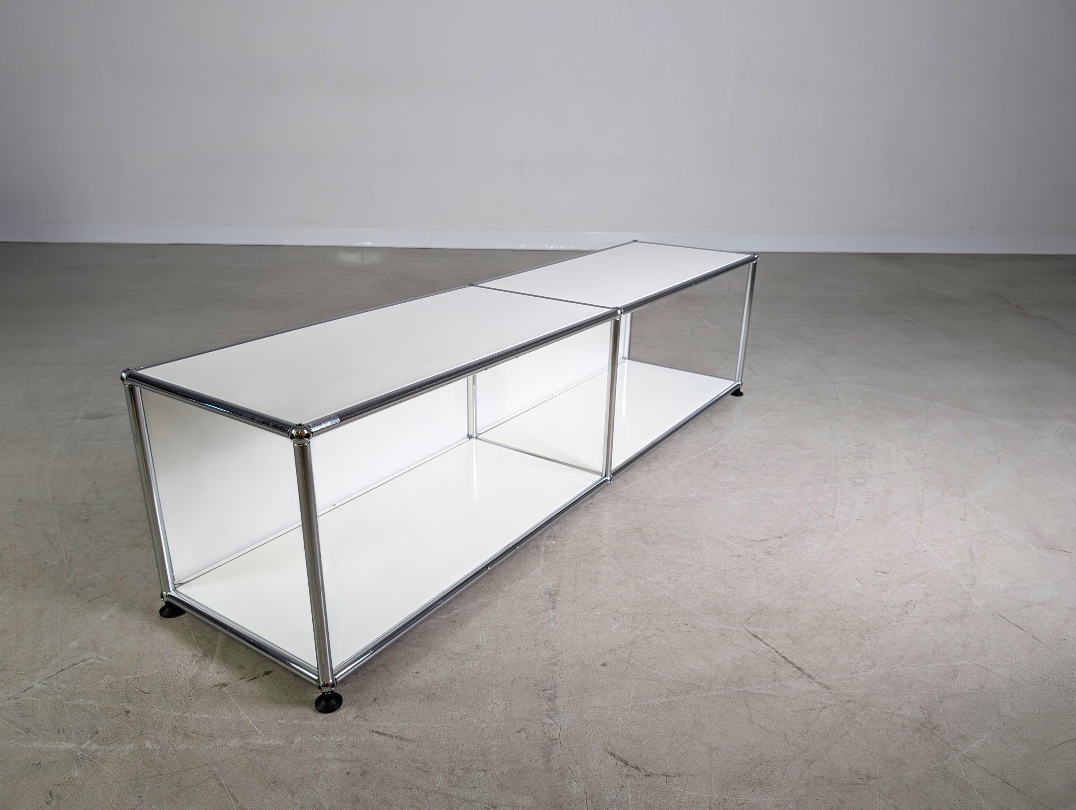 Swiss Original USM Haller Sideboard weiß 1x2 TV-Board Kommode Fritz For Sale