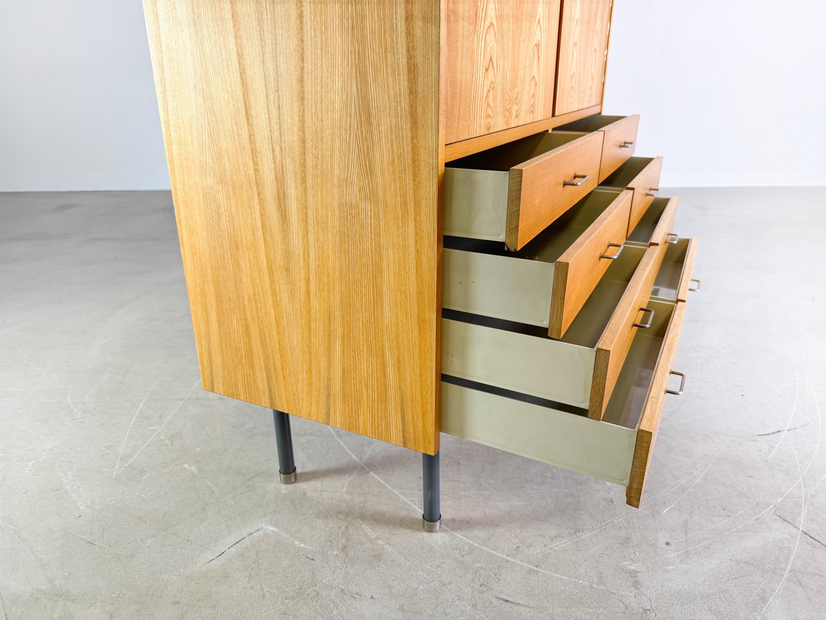 Teak Original VEB DW Hellerau Schrank Vintage DDR Kommode Midcentury For Sale