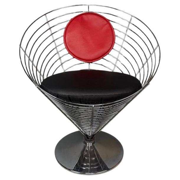 Original Verner Panton Wire Cone Chair- 1988- Fritz Hansen Danish Design