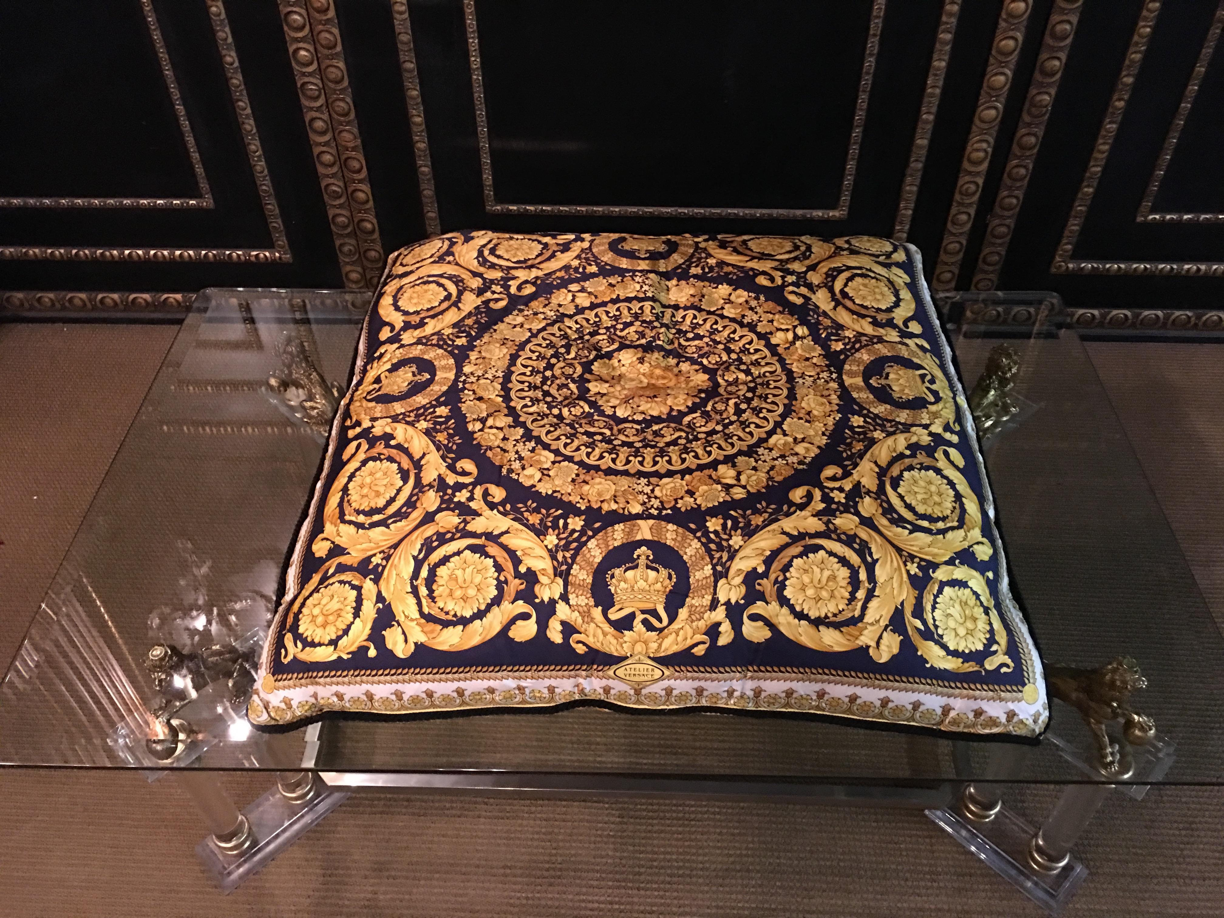 Versace cushion silk classic Versace Baroque pattern.