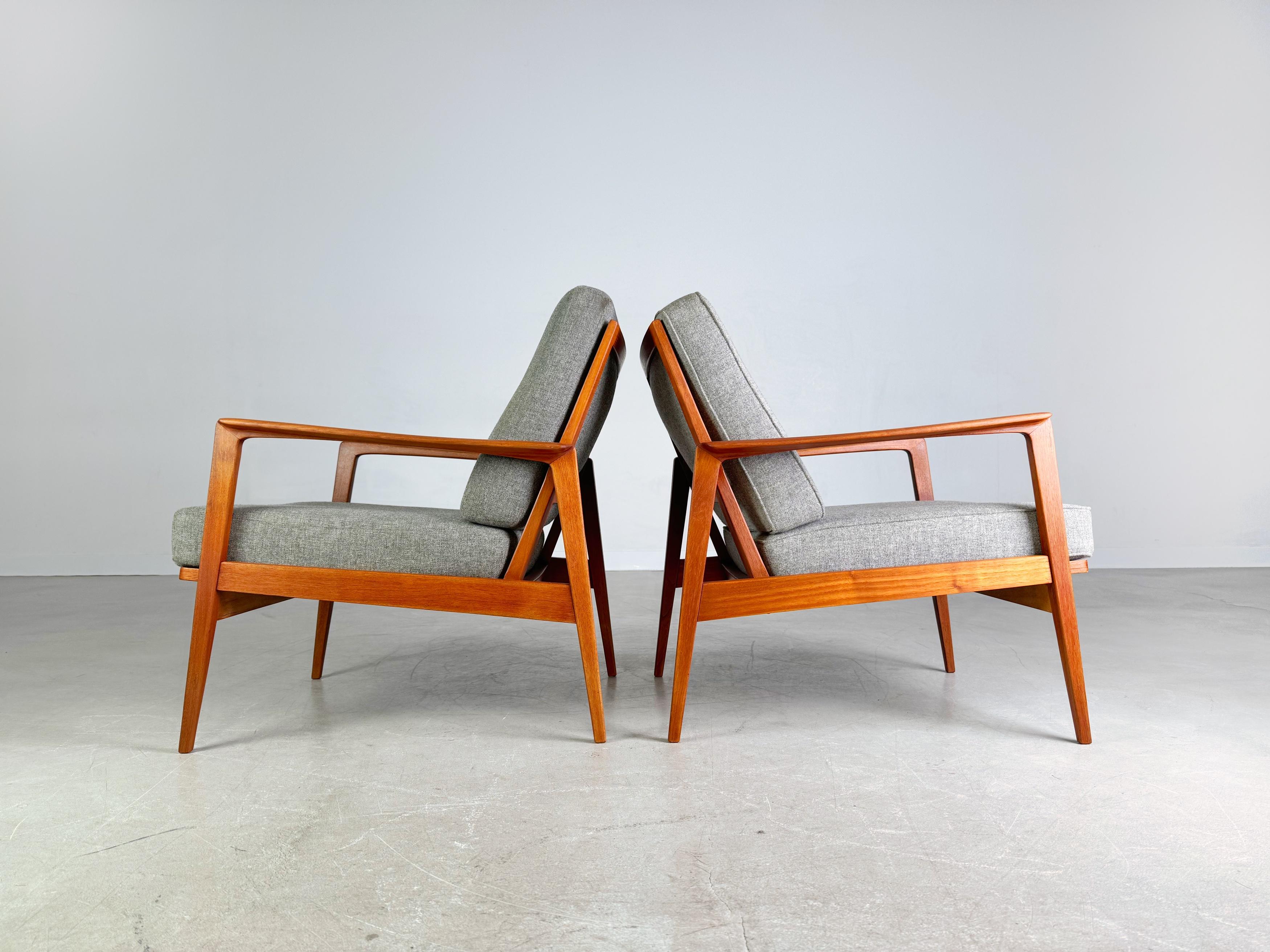 Vestervik Eriksen Stuhl Tromborg teck du milieu du siècle dernier, 1960 Bon état - En vente à Berlin, DE