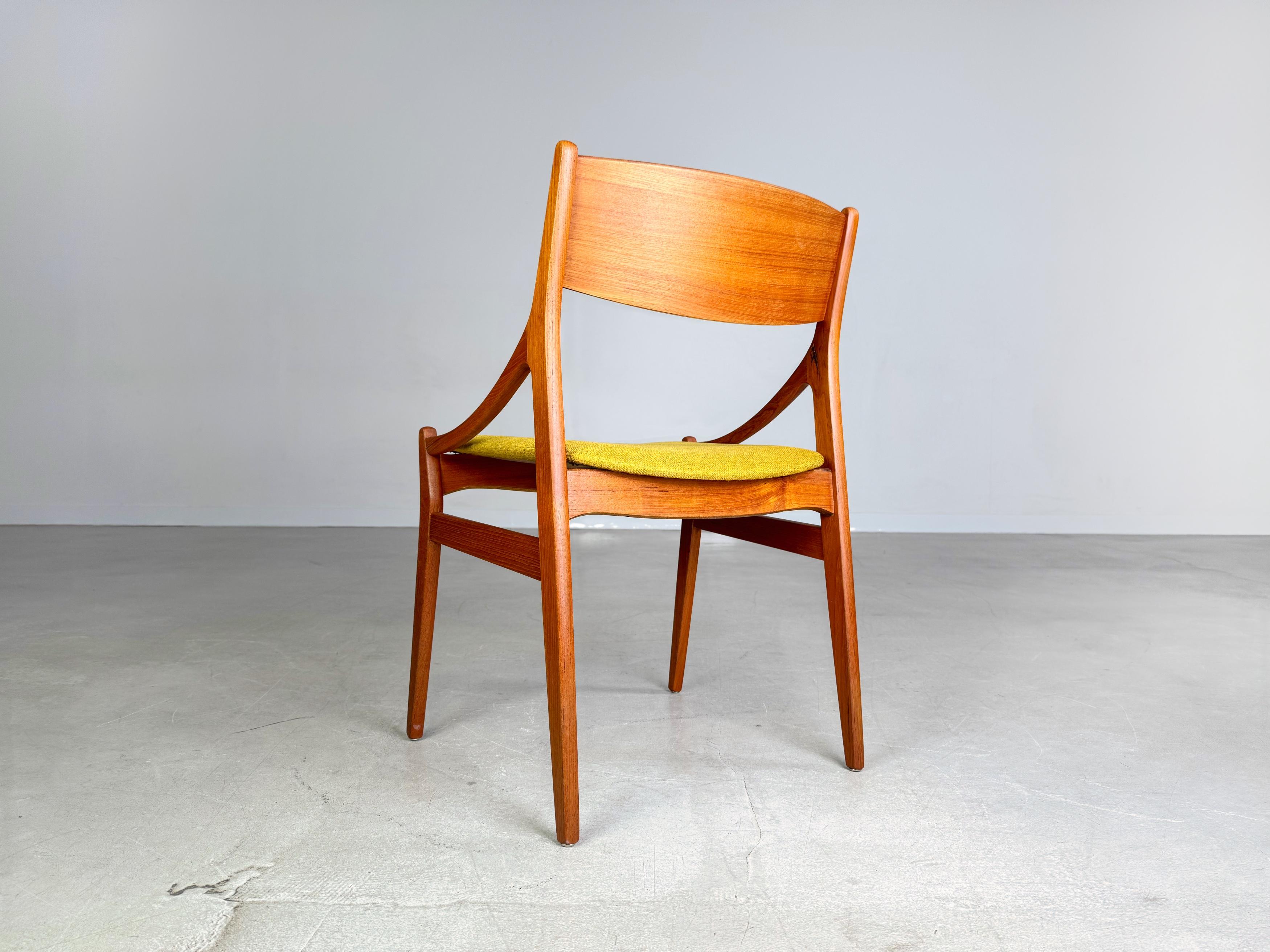Teck Vestervik Eriksen Stuhl Tromborg teck du milieu du siècle dernier, 1960 en vente