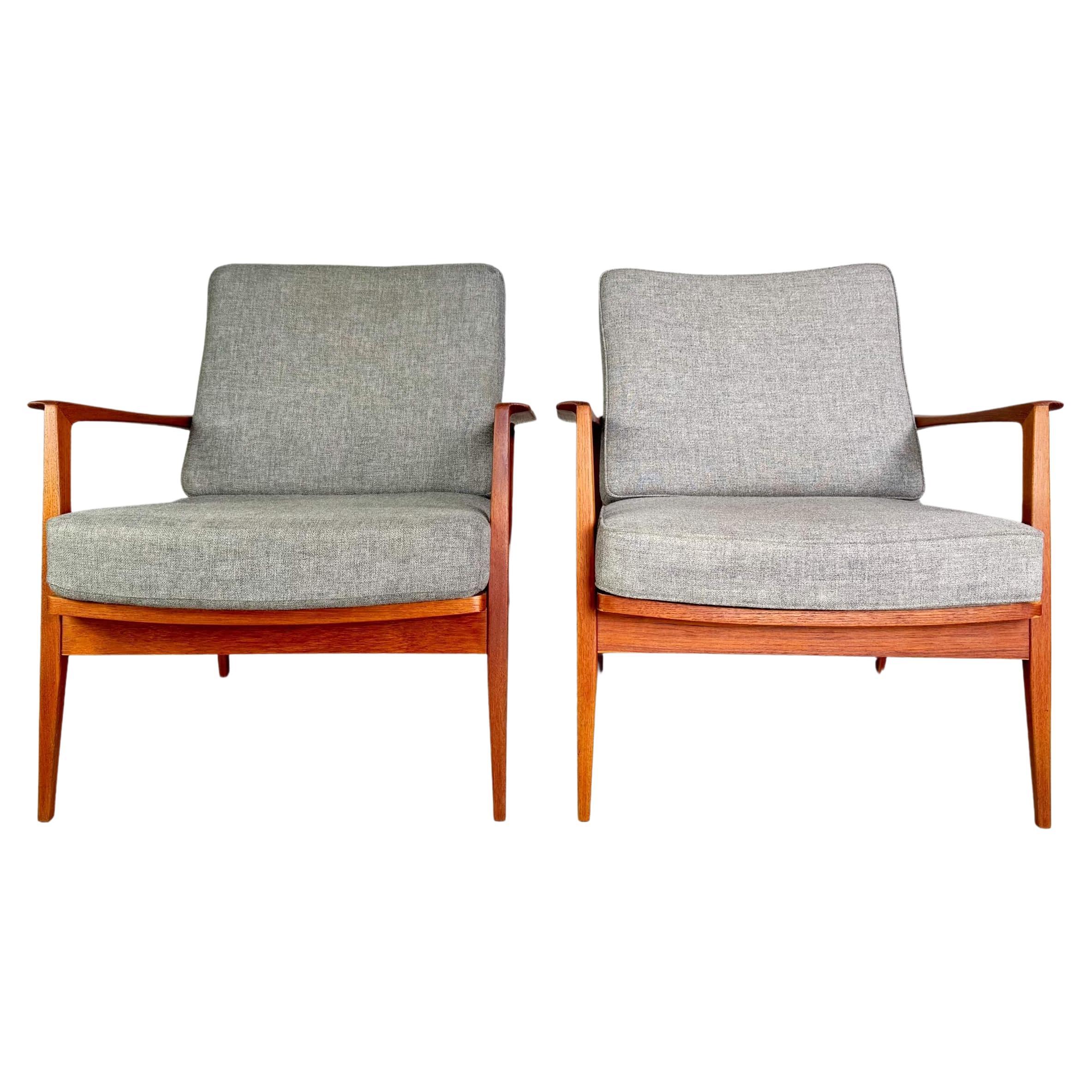 Vestervik Eriksen Stuhl Tromborg teck du milieu du siècle dernier, 1960 en vente