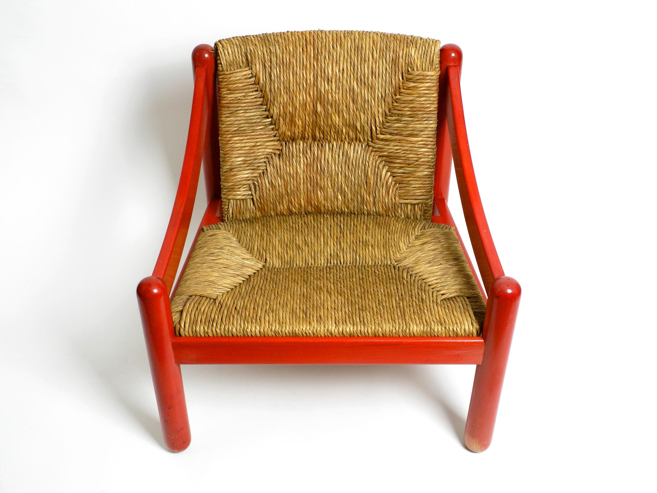 Originaler Vico Magistretti 930 Carimate Roter Loungesessel von Cassina, 1963 12