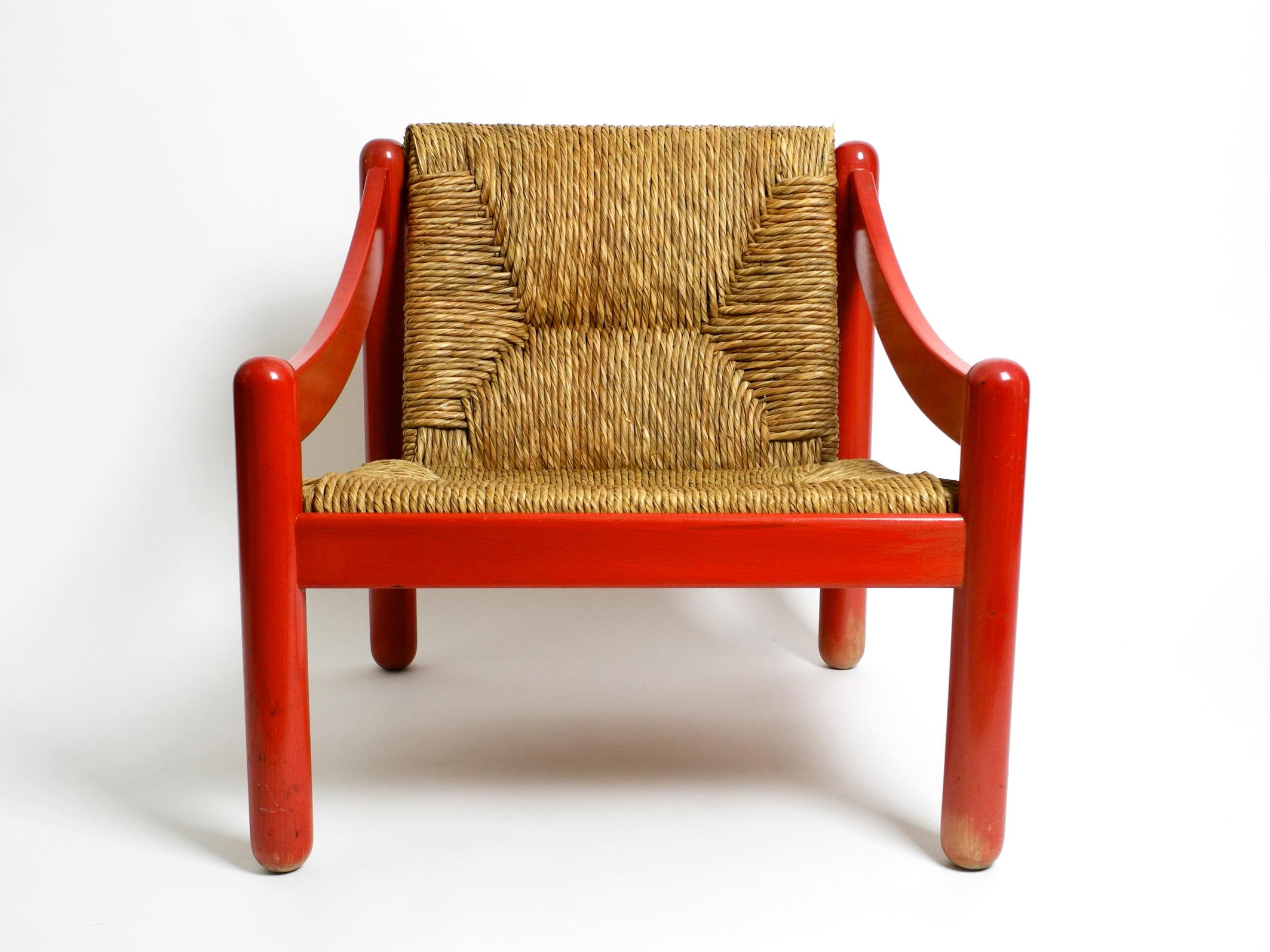 Originaler Vico Magistretti 930 Carimate Roter Loungesessel von Cassina, 1963 (Moderne der Mitte des Jahrhunderts)
