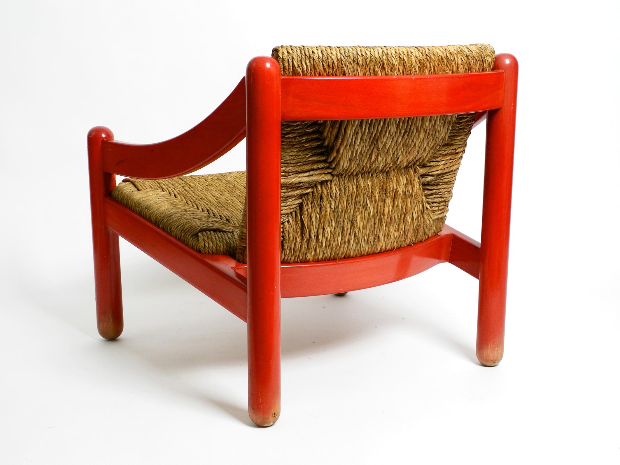 Originaler Vico Magistretti 930 Carimate Roter Loungesessel von Cassina, 1963 (Italienisch)
