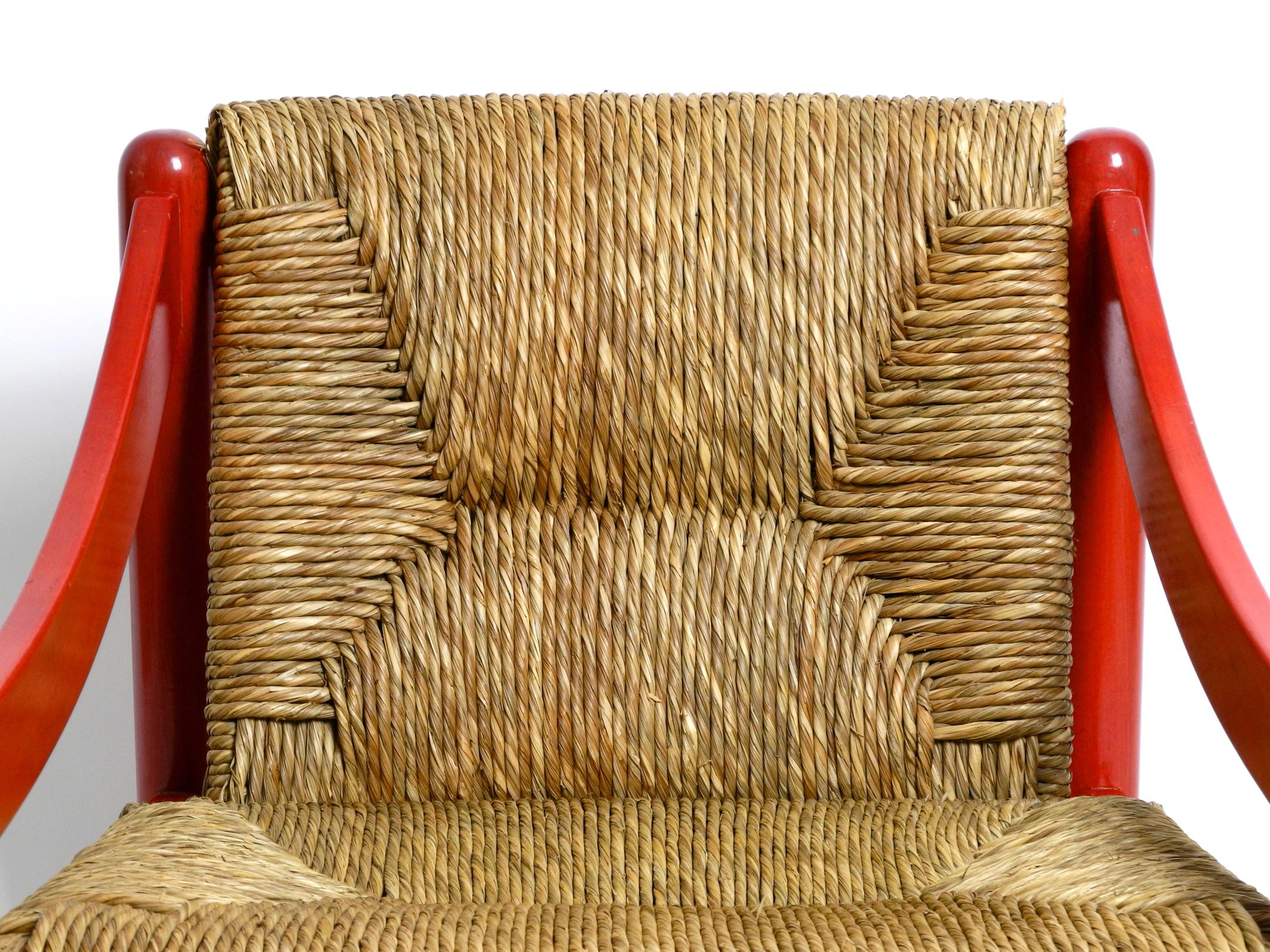 Originaler Vico Magistretti 930 Carimate Roter Loungesessel von Cassina, 1963 (Korbweide)