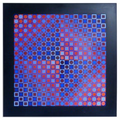 Original Victor Vasarely Acrylic on Aluminum Board 1975 Signed Ed. William Wise