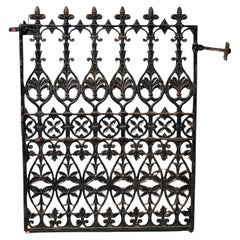 Puerta victoriana original de hierro fundido para jardín