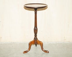 Original Victorian circa 1880 Hardwood Tripod Lamp Side End Wine Table