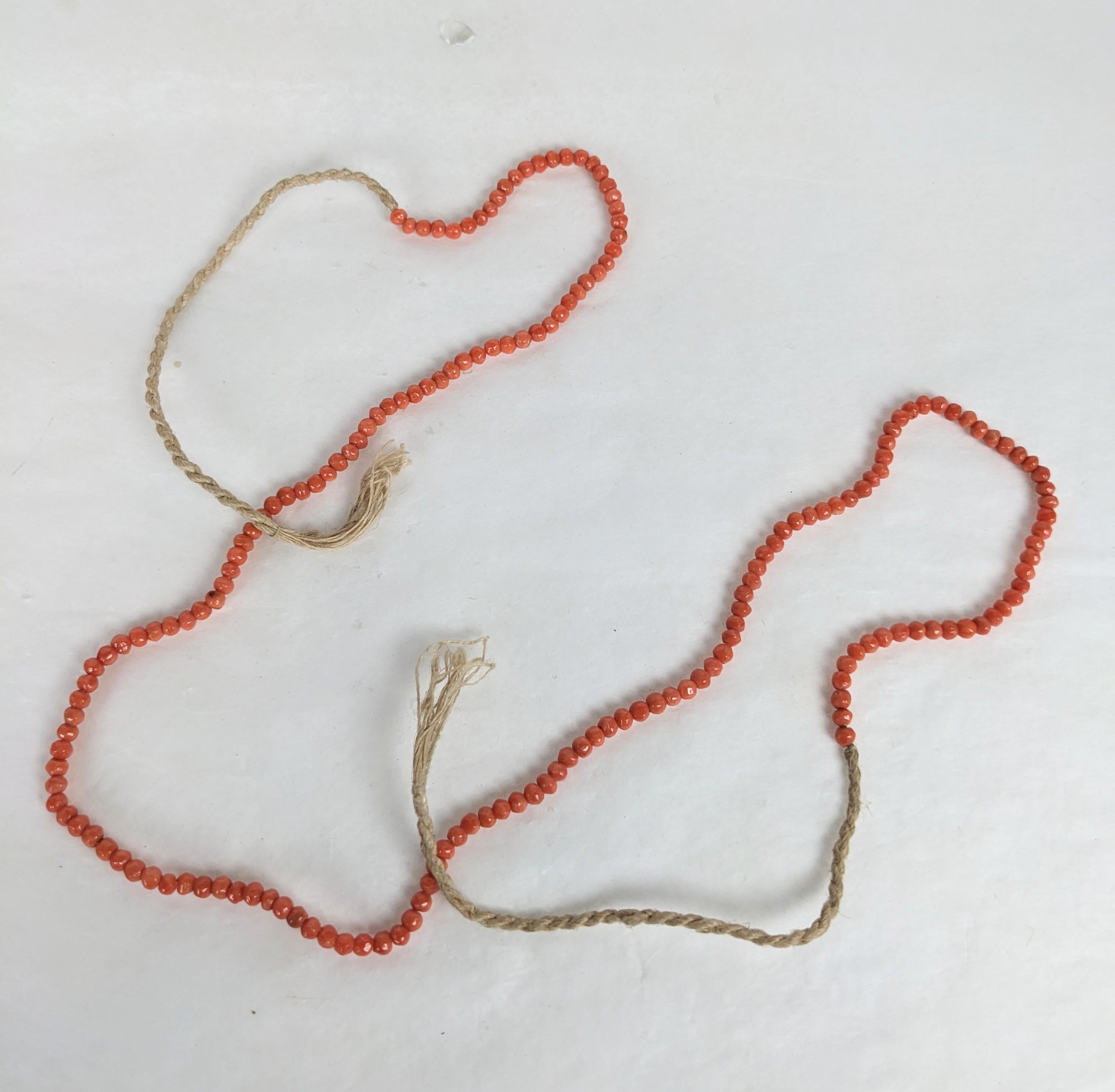Women's or Men's Original Victorian Coral Beads For Sale