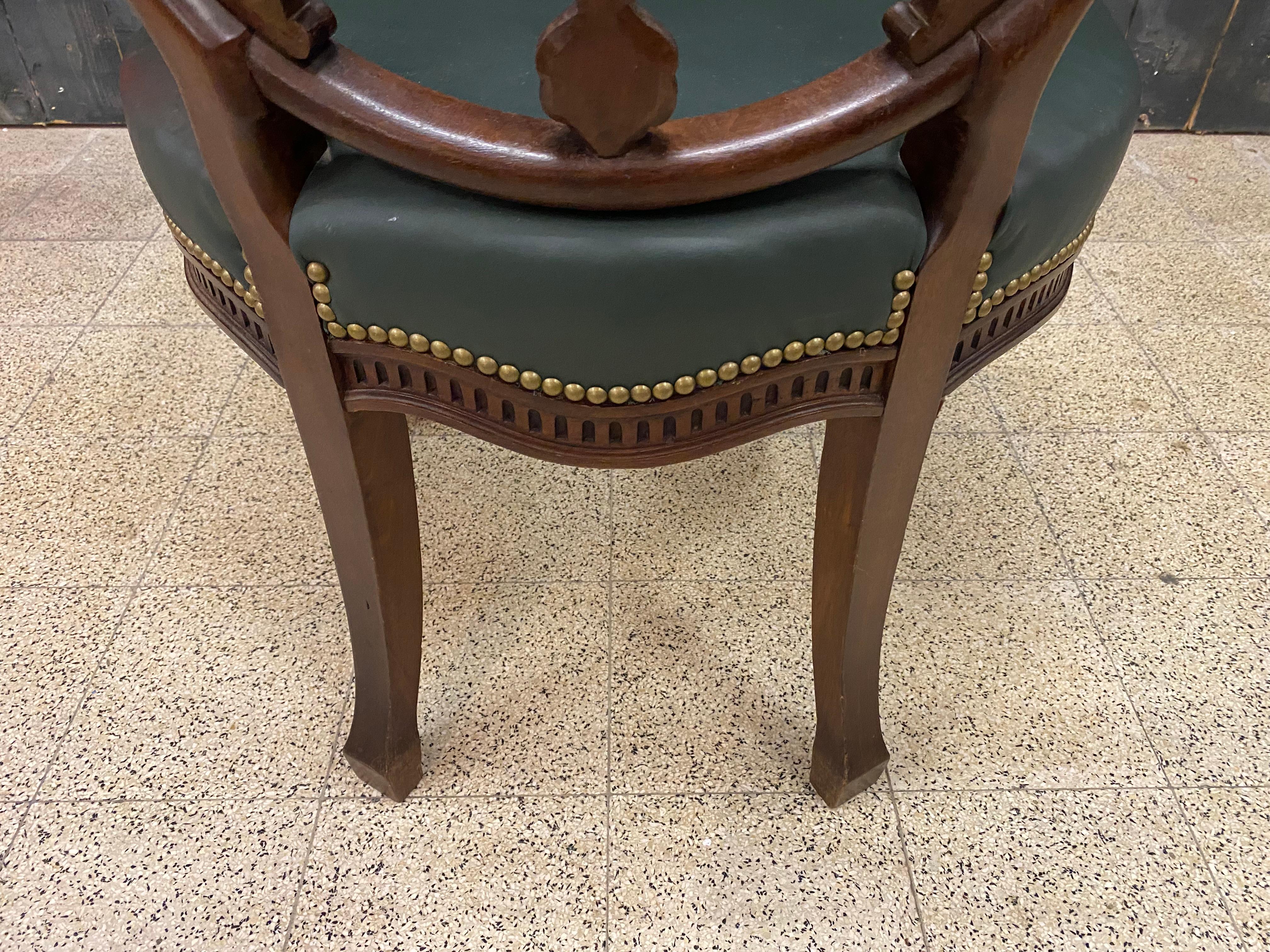 Original Victorian Style Bergère Armchair, Fully Restored For Sale 9