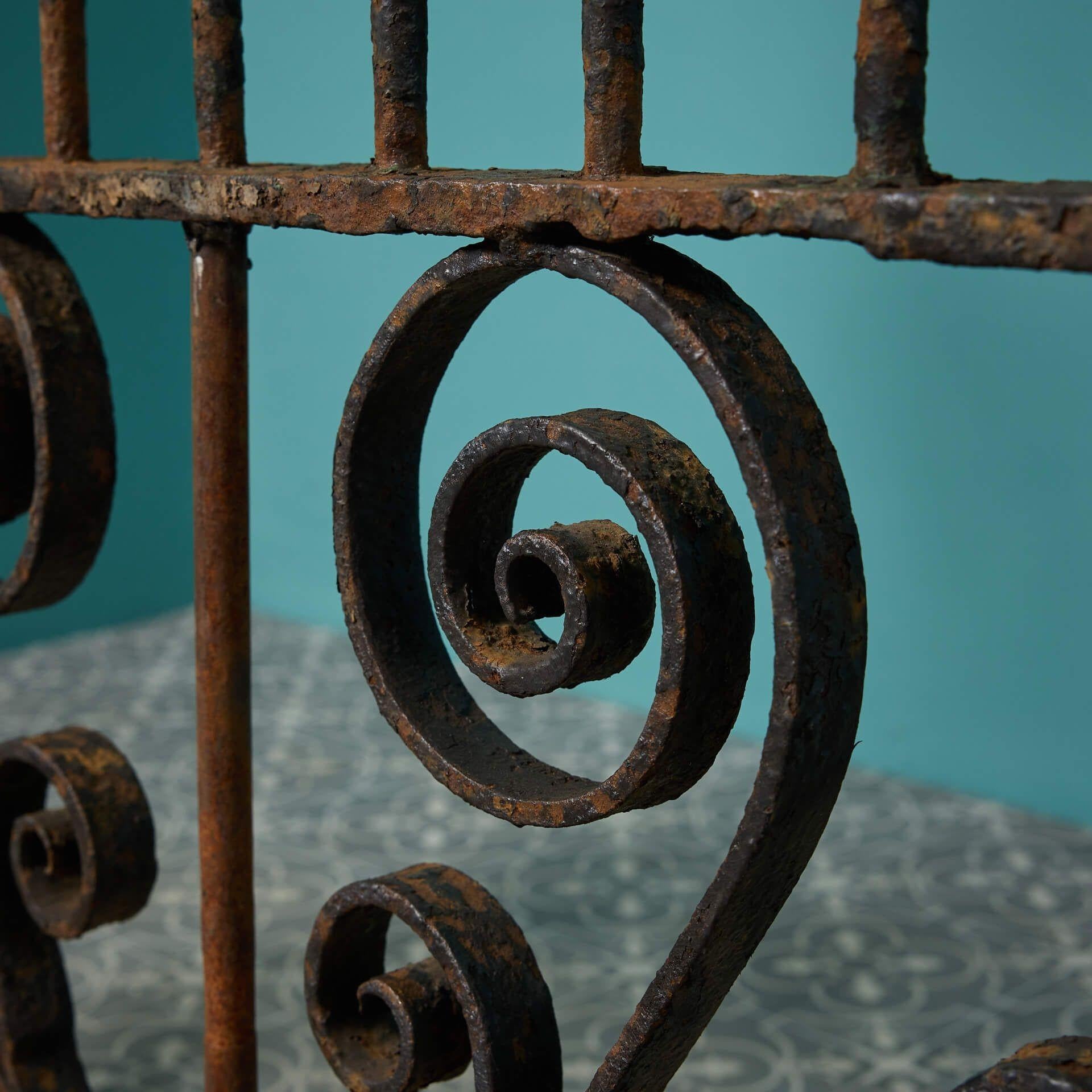 19th Century Original Victorian Wrought Iron Garden Gate For Sale