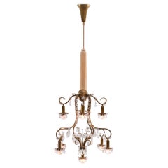 Original Wiener Art-Déco-Kronleuchter aus Kristall im österreichischen Mastercraft-Stil, 1930er Jahre